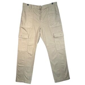Madewell '90s Straight Utility Cargo Pants Khaki Fair Trade Cotton Size‎ 32